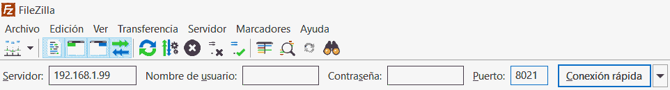 Filezilla Client - Conexión Rápida