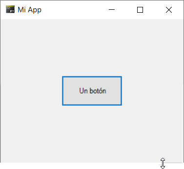 Formulario con botón centrado y posición adaptable