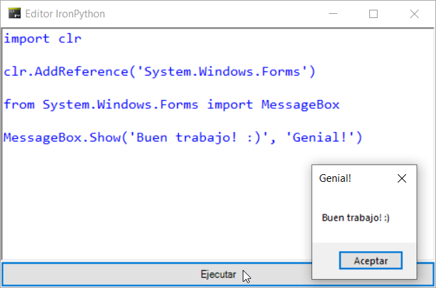 Editor IronPython 03