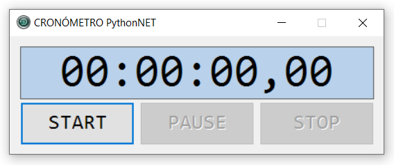 Cronómetro - Botones desactivados